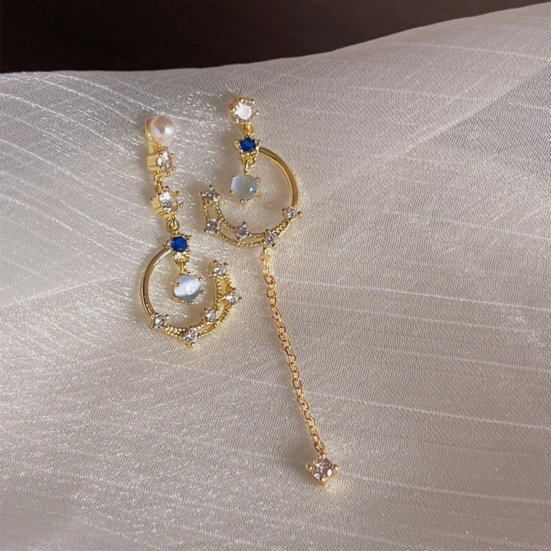 Azure Celestial Drop Earrings