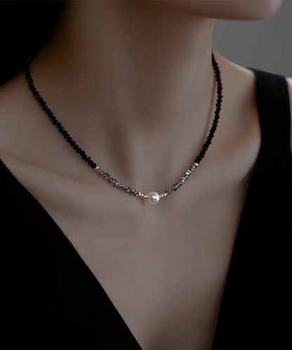 Black Pearl Crystal Necklace