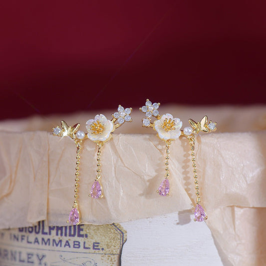 Gianna Cherry Blossom Drop Earrings