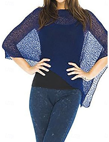 Swimwear Cover Up Rash Guard Swimsuit Patchwork See Through Vacation Beach Wear Plain Round Neck Sleeveless Bathing Suits