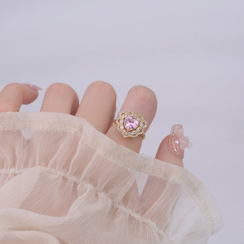 Melody Pink Heart Ring