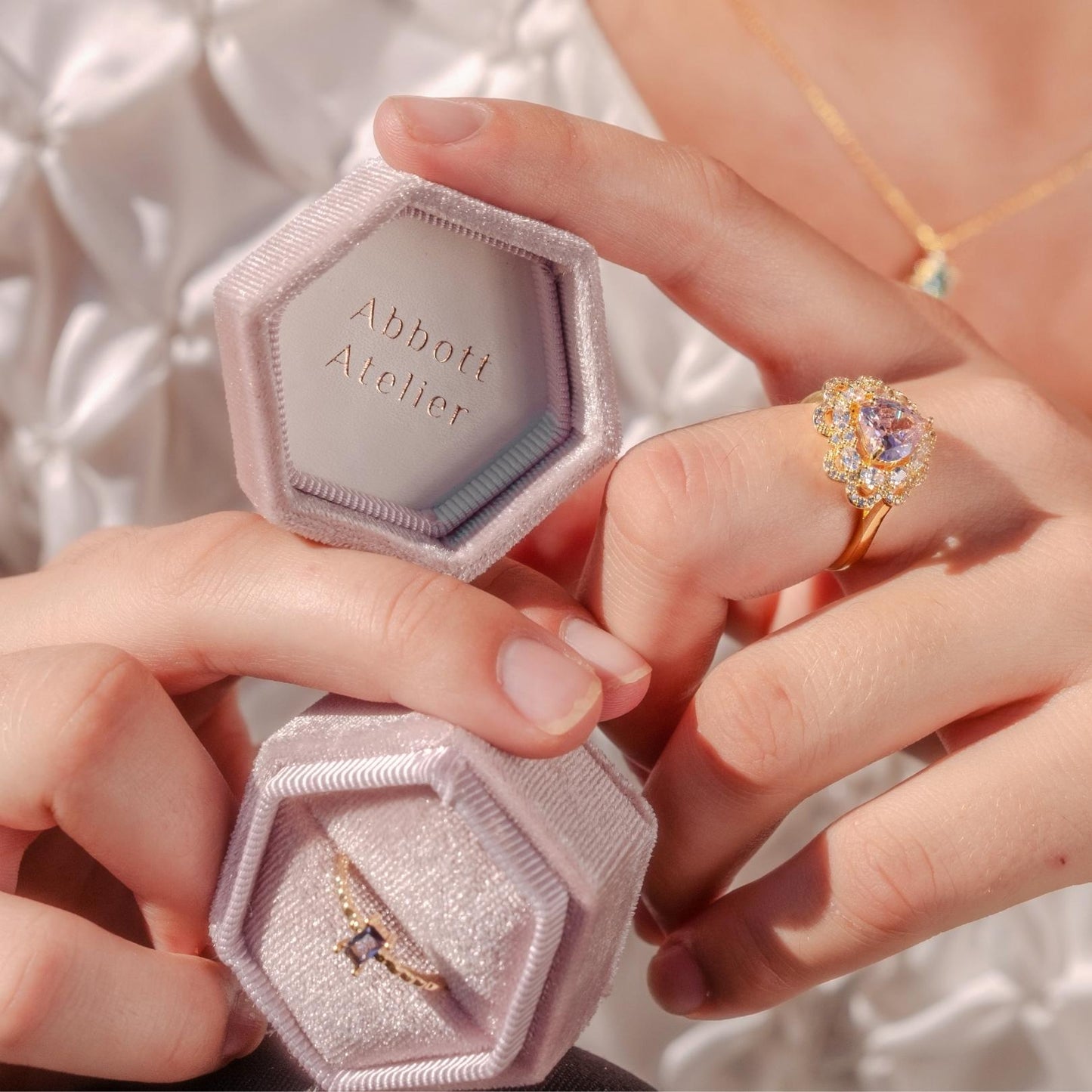 Melody Pink Heart Ring