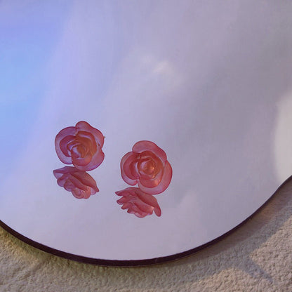 [] Rose Stud Earrings (3 Colors)
