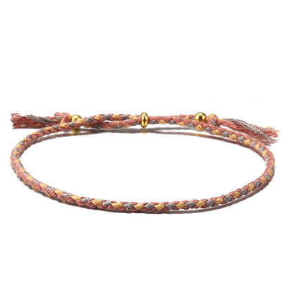 Colorful Handmade Adjustable Rope Tassel Harmony Bracelet