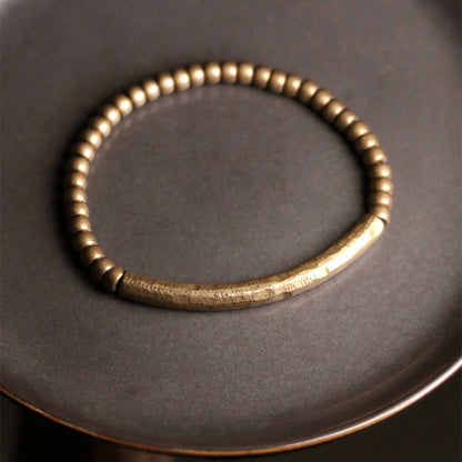 Copper Brass Bead Luck Wealth Spiritual Bracelet