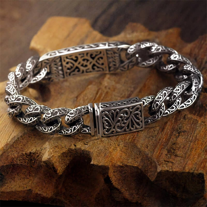 Copper Spiritual Healing Bracelet With Patterns for Balance
