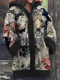 Cats Women's Hooded Sweater Cardigan elevenforest