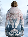 Comstylish Women's Vintage Viking Wings Print Hoodie