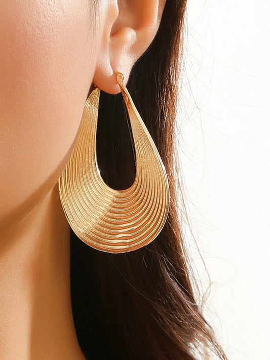Geometric Hollow Color Drop Earrings