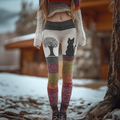 Women's Retro Viking Knitted Tight-fitting Leggings elevenforest