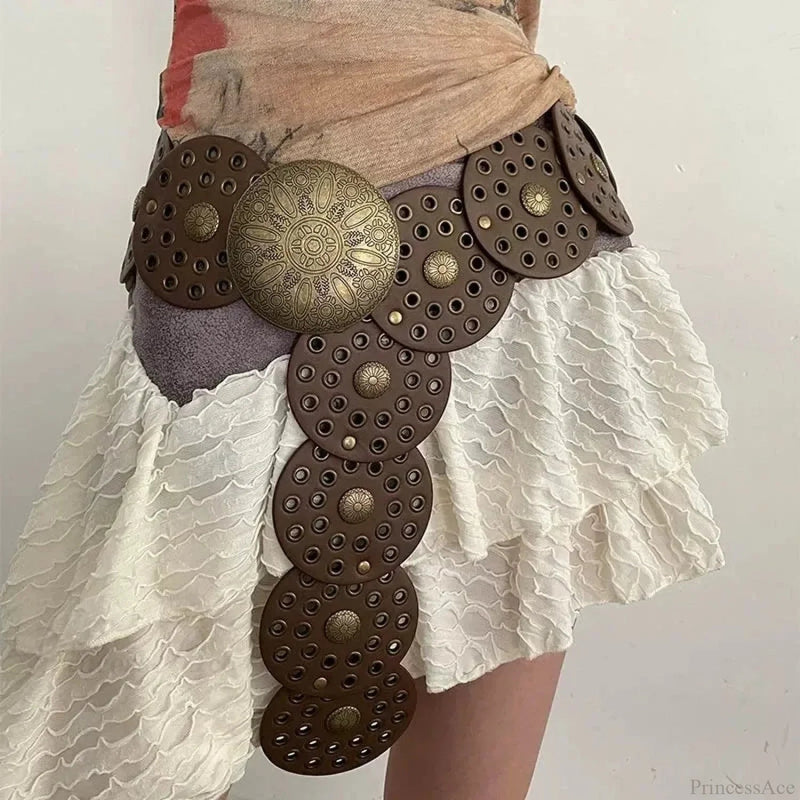 Western Mysterious Cowhand Broad Rivet Strap