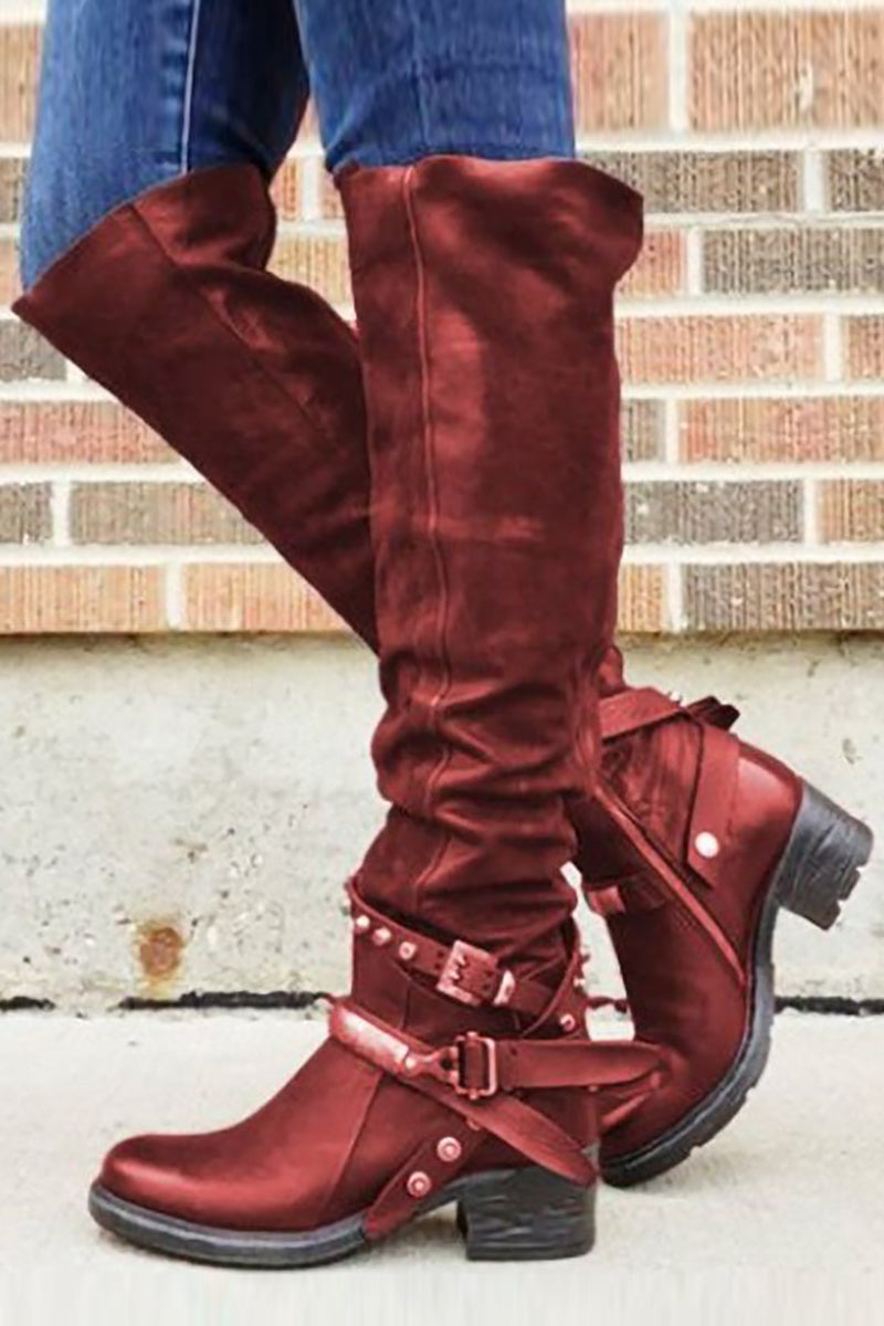 LM | Ankle-high boots with buckle