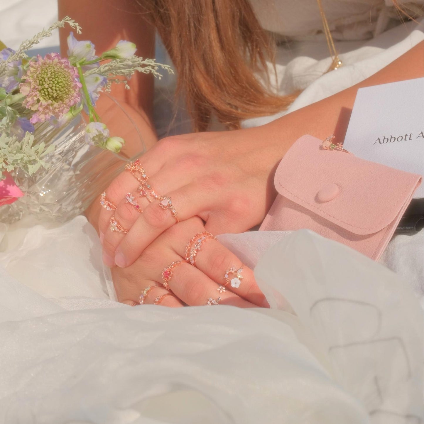 [] Hyacinth Dangly Flower Ring