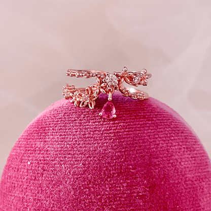 [] Hyacinth Dangly Flower Ring
