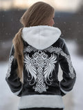 Comstylish Celtic Cross With Wings Celtic Knot Cozy Plush Hoodie