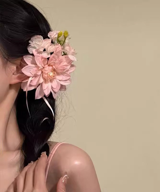 Novelty Pink Alloy Ribbon Hairpin