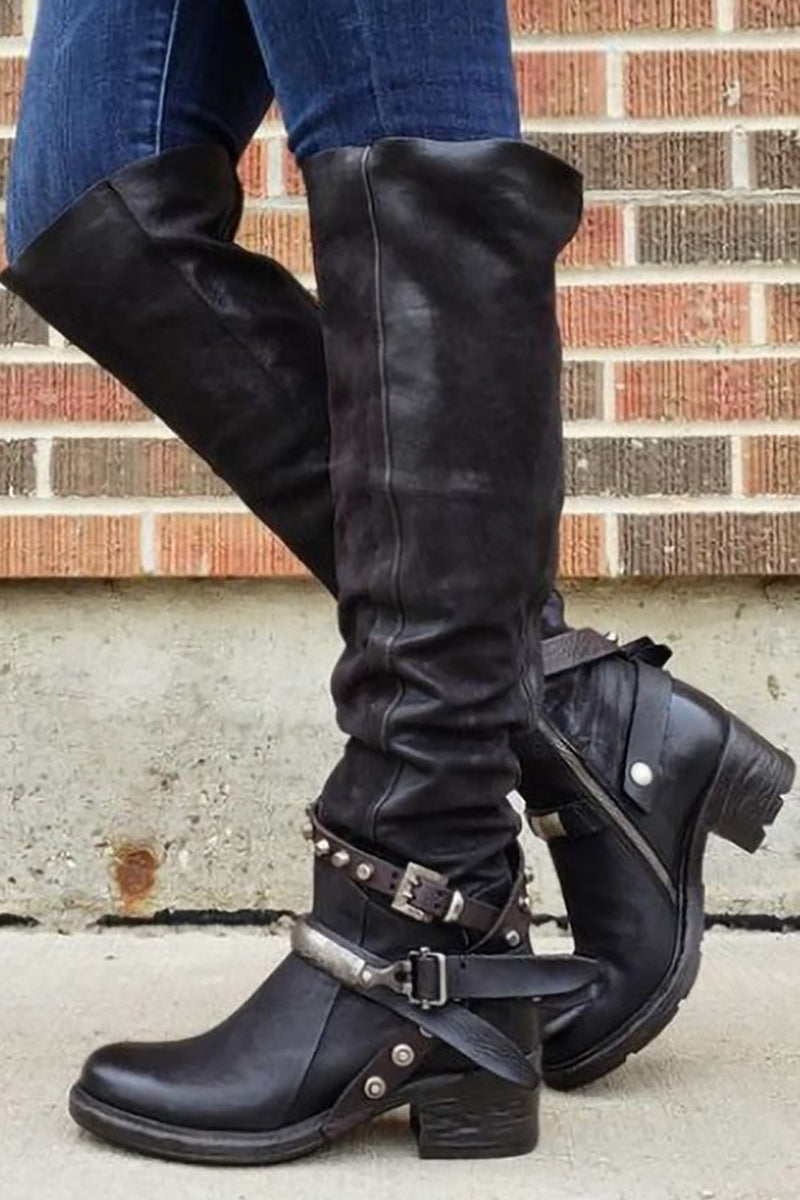 LM | Ankle-high boots with buckle
