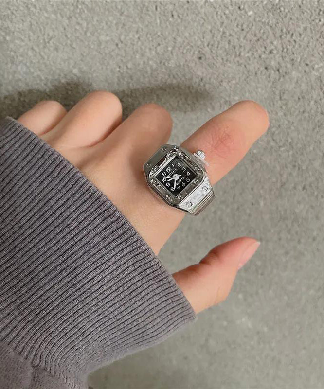 Unique Red Stainless Steel Hardlex Crystal Finger Watch