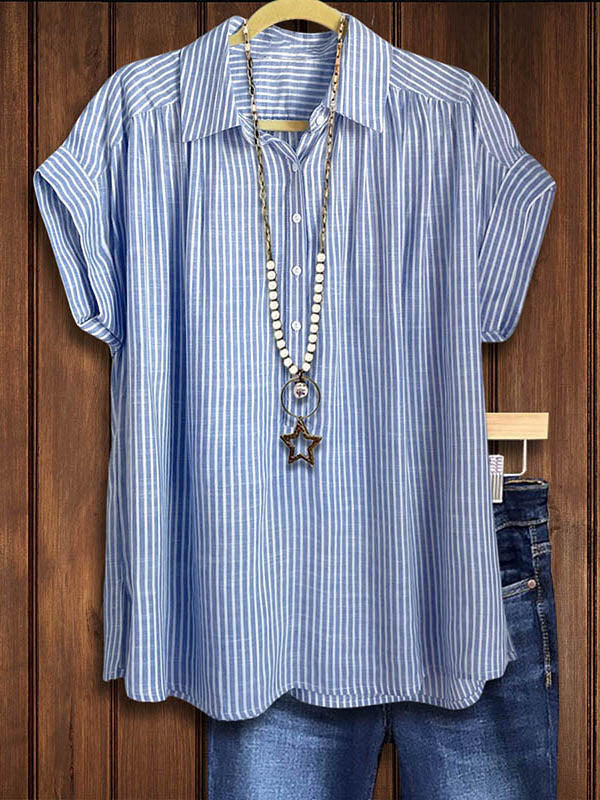Women's Pure Cotton Short Sleeved Shirt