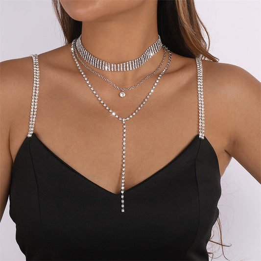 Patchwork Rhinestone Necklaces