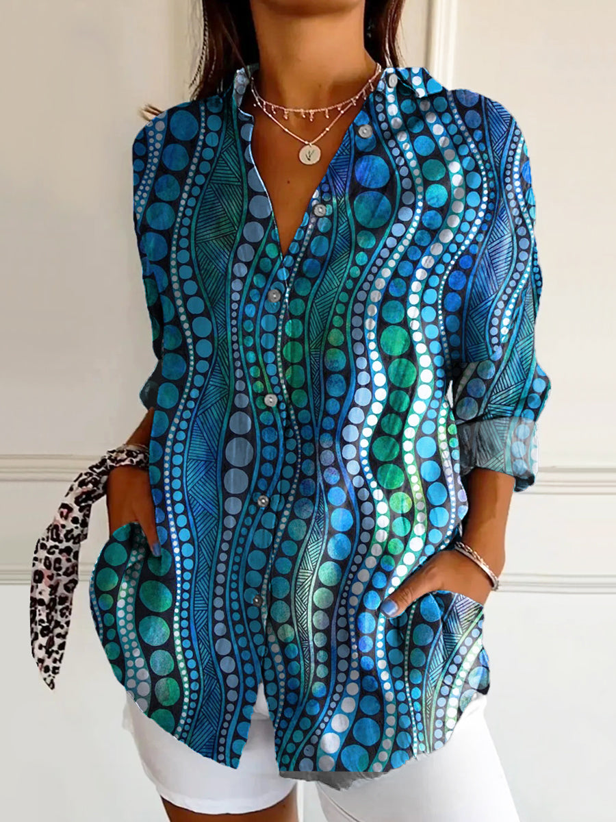 Women's Art Painting Ethnic Style Gradient Color Visual Impact Print S