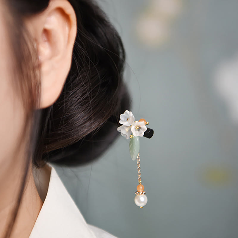 Ebony Liuli Chinese Hairpin for Courage & Protection