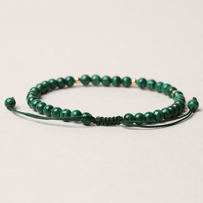 Buddha Stones 4mm Natural Malachite Protection Calmness String Bracelet