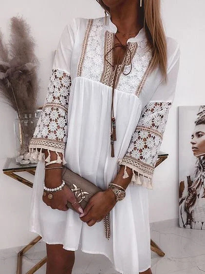 Fashion Lace Patchwork Dress