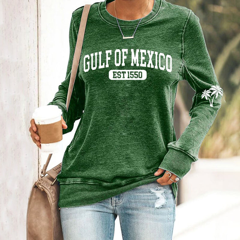 Comstylish Gulf Of Mexico Est 1550 Printed Women's Sweatshirt