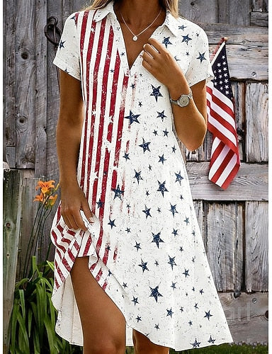 American Independence Day Swimwear Tankini 2 Piece Briefs Swimsuit Backless Vacation Beach Wear Graphic U Neck Sleeveless Bathing Suits