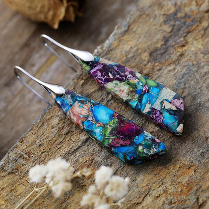 Emperor Stone Earrings for Balance and Serenity