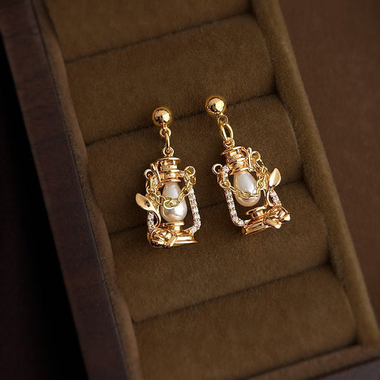 Enchanted Rose Lantern Earrings