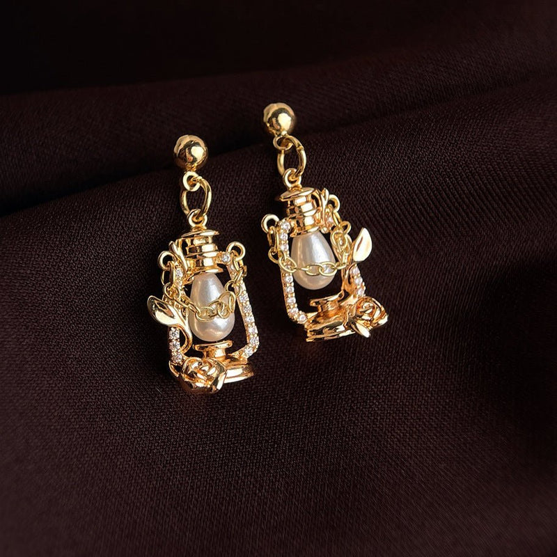 Enchanted Rose Lantern Earrings