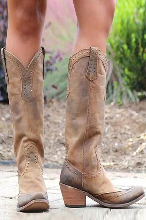 LM | Rustic western cowboy boots