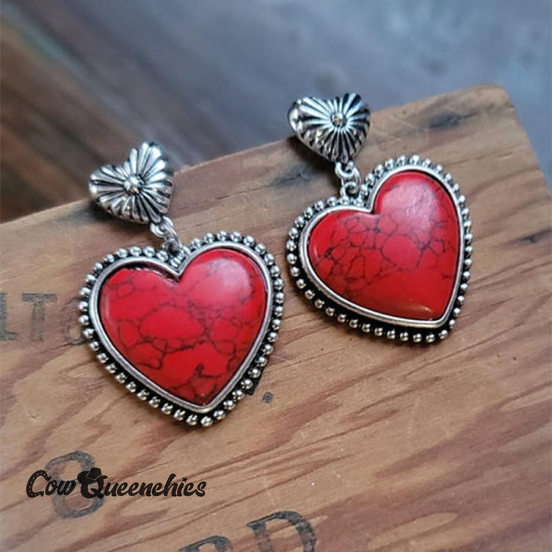 Heart Turquoise Earrings