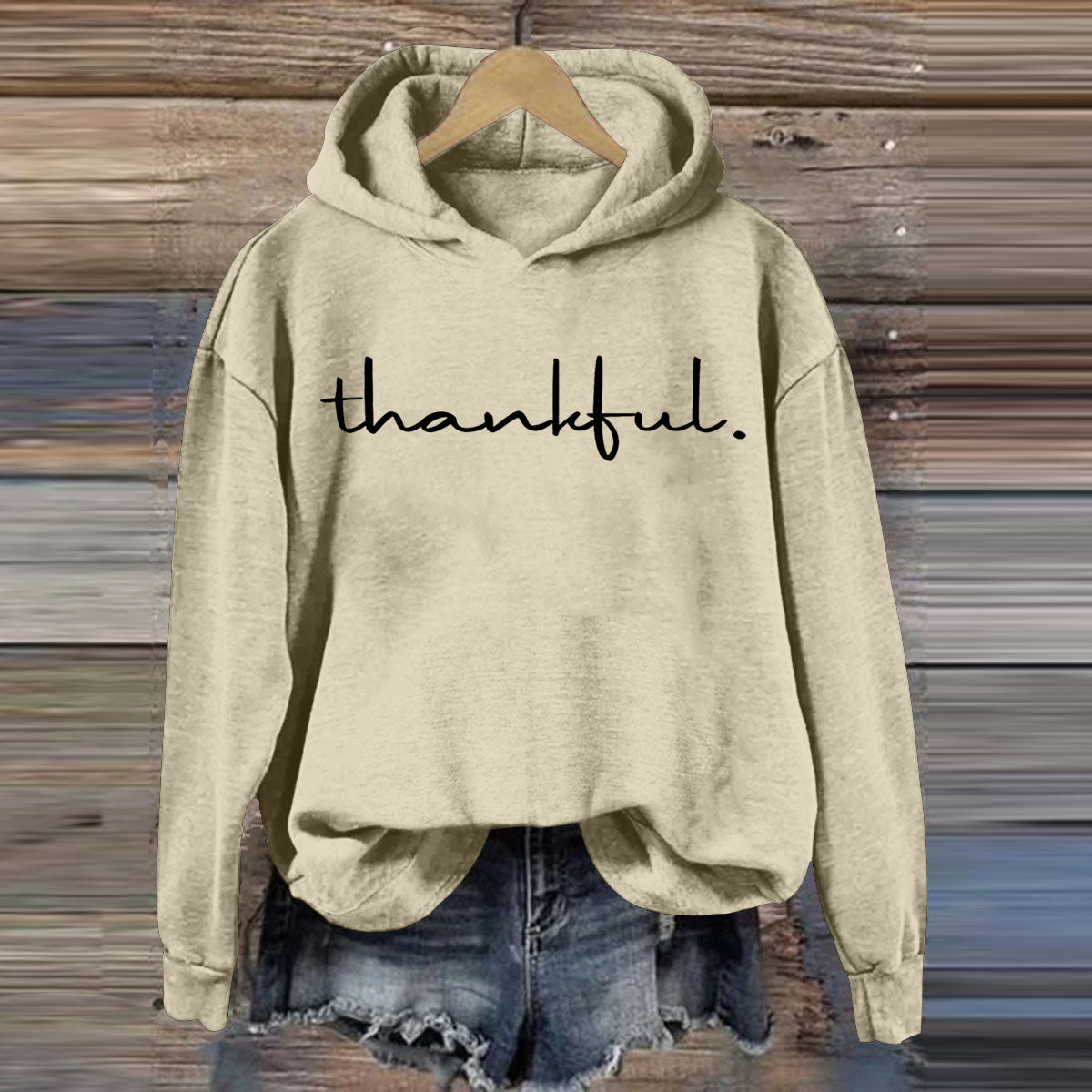 Comstylish Thankful Women's Thanksgiving Printed Sweatshirt