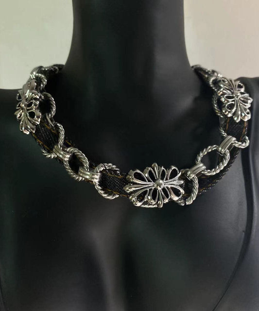 Black Stainless Steel Cross Necklace