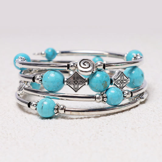 Turquoise Balance Bracelet With Multi-stone Chakra Healing Beads