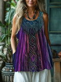 Vintage Celtic Mythology Gradient Lace Linen Tank artswardrobe