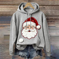 Comstylish Women's Christmas Santa Claus Pattern Casual Hoodie