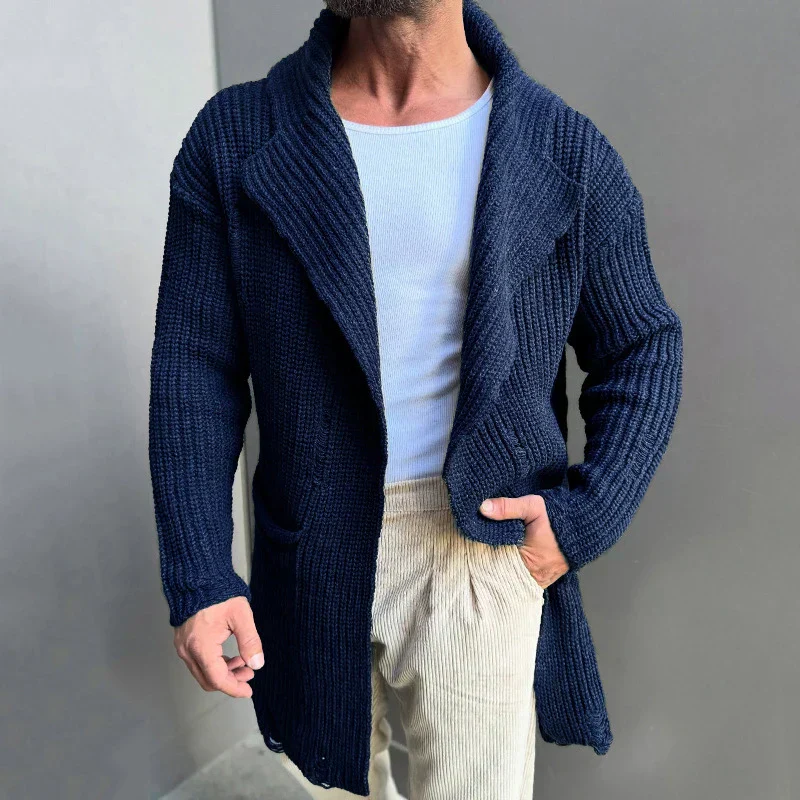 Retro Island Jacquard Pattern Cardigan Sweater artswardrobe