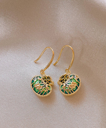 Diy Gold Copper Alloy Money Bag Tassel Drop Earrings