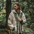 Men's Ireland Celtic Knot Shamrock Zipper Hooded Cardigan artswardrobe