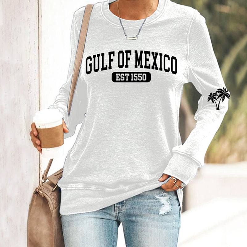 Comstylish Gulf Of Mexico Est 1550 Printed Women's Sweatshirt