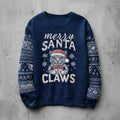 Women's Christmas Cat Comfortable Crew Neck Sweatshirt elevenforest