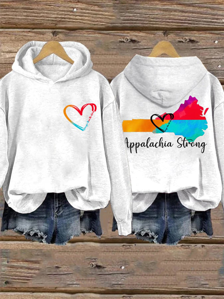 Comstylish Retro Appalachia Strong Stronger Than The Storm Print Hoodie