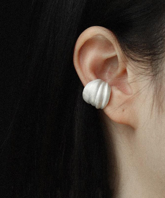 White Sterling Silver Hoop Earrings