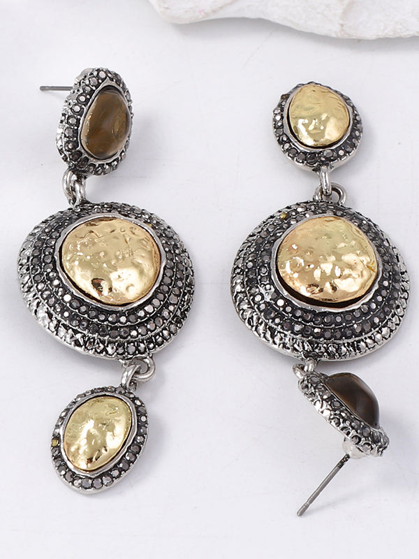 Chains Geometric Rhinestone Shiny Earrings Accessories