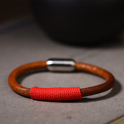Five Elements Spiritual Bracelet | Tibetan Leather Luck Braid 19cm