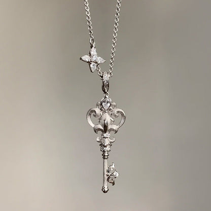 Fleur De Lys Key Necklace
